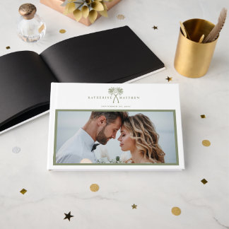 Välkomstskylt Handflatan Träd Tropical Bröllop Gästböcker