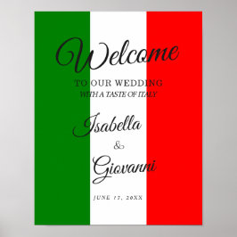 Välkomstskylt italien italiensk Bröllop Poster