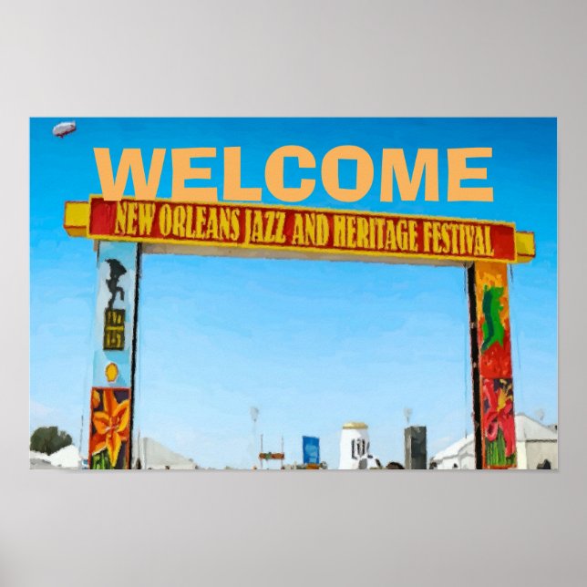 Välkomstskylt, Jazz Music. Poster (Framsidan)