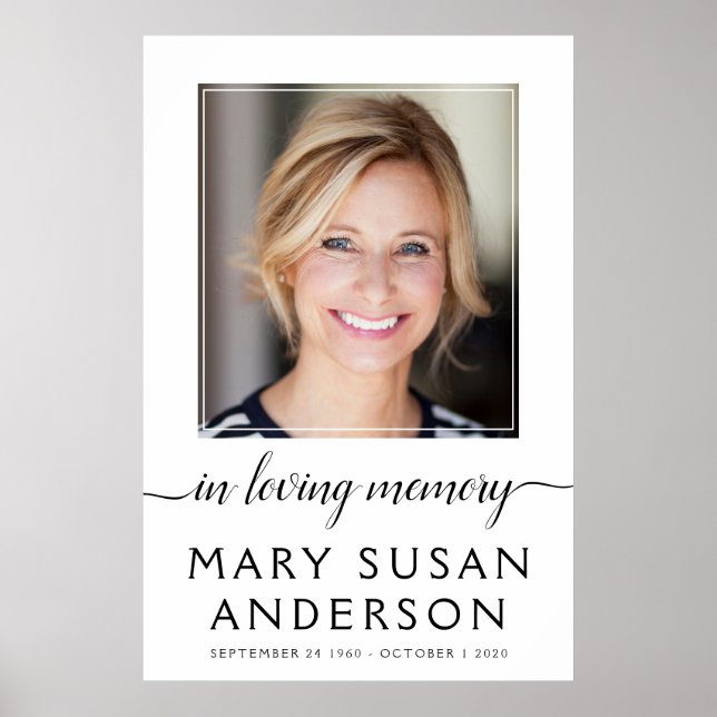 Välkomstskylt med foto i kärleksfull minne poster (Framsidan)