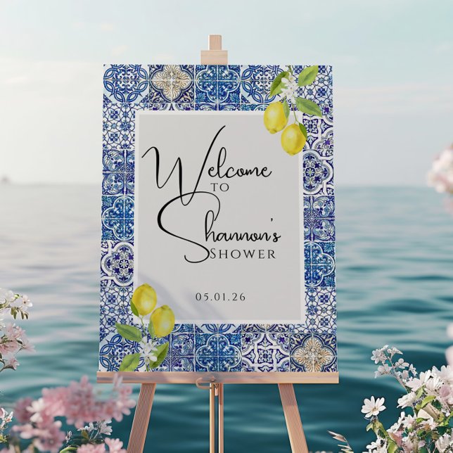 Välkomstskylt med italiensk inspiration | Elegant  Poster (Skapare uppladdad)