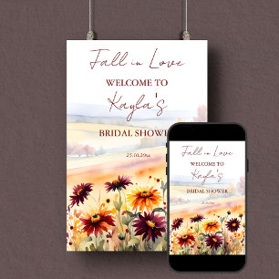 Välkomstskylt om fall i kärlek dahlias möhippa poster