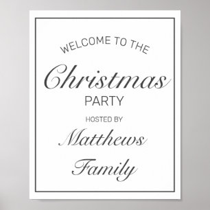 Välkomstskylt om modernt minimalistiskt God jul Poster