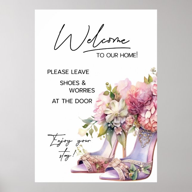 Välkomstskylt om semesteruthyrning för AirBnb Poster (Framsidan)