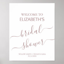 Välkomstskylt om välkomstsignatur för ro Guld Möhi Poster