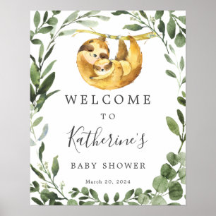 Välkomstskylt om välkomstskylt för babyskor i mamm poster
