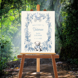 Välkomstskylt om välkomstskylt för Blommigt, Nalle Poster