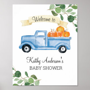 Välkomstskylt om välkomstskylt om Lastbil Pumpkin Poster