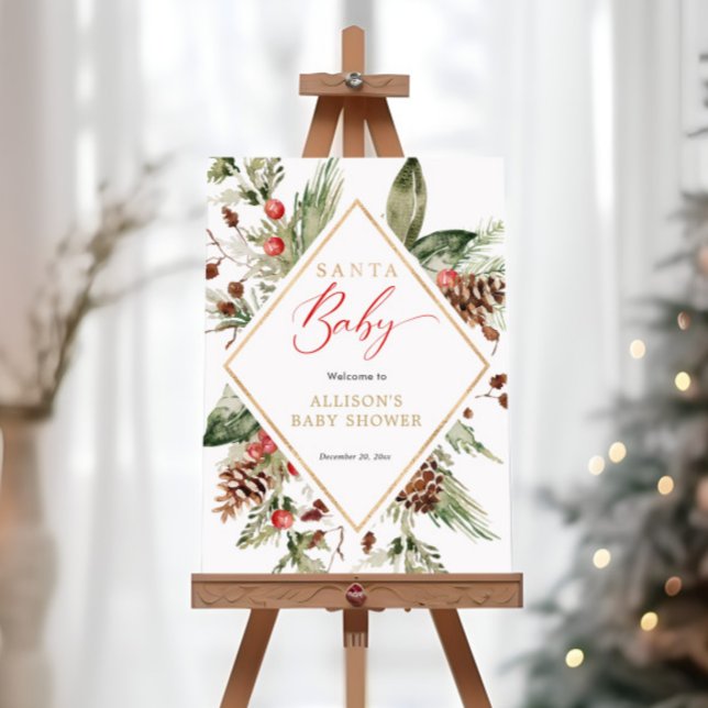 Välkomstskylt över babybabybabord för Santa Baby Poster (Skapare uppladdad)