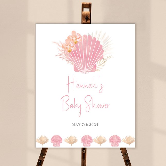 Välkomstskylt över babyskor för Ocean Snäcka Poster (Skapare uppladdad)