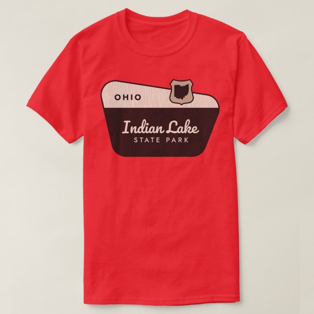 Välkomstskylt över Ohio i Indiska Sjö-nationalpark T Shirt (Design framsida)