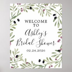 Välkomstskylt på italienska Tuscan Grekiska Poster