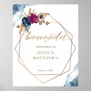 Välkomstskylt på spanska, Celestial Quinceañera Poster