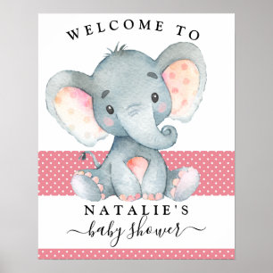 Välkomstskylt Poster för Rosa av Elephant Girl Bab
