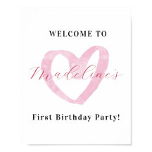 Välkomstskylt Poster för valentineser Gift Birthda