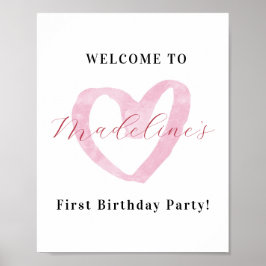 Välkomstskylt Poster för valentineser Gift Birthda