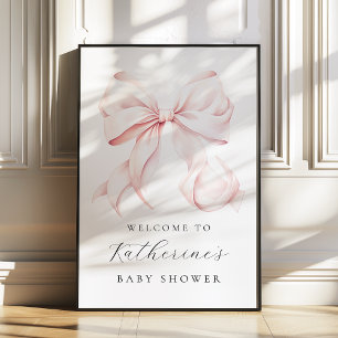 Välkomstskylt Poster för välkomstskylt för rosa Bo