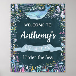 Välkomstskylt under havet vid alla åldrar poster