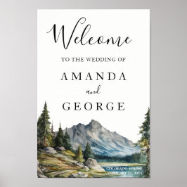 Välkomstskylt vid bröllop poster