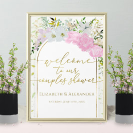 Välkomstskylt Wildblomma i vår Par Poster