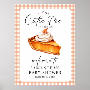 Välkomstskyltar för Cutie Paj Pumpkin Fall Baby Sh Poster