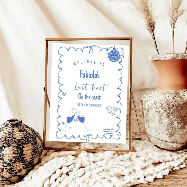 Välkomstskylten för Bachelorette i Kusten Poster (Skapare uppladdad)