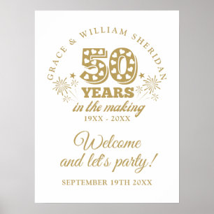 Välkomstskylten på 50-årsdagen Skapar Poster