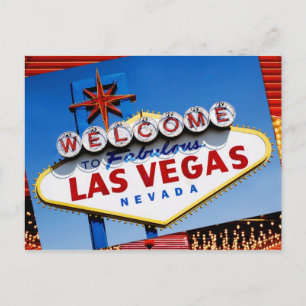 Välkomstskylten till Fabulous Las Vegas Vykort
