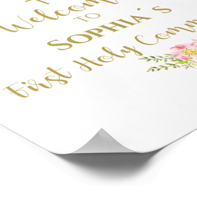 Välkomstskyltflicka i första heligan poster (Hörn)