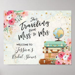 Välkomstskyltsfeld Möhippa till Mrs Blommigt Poster