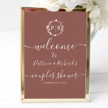 Välkomstskyltskammare för hälsningsskylt för Monog Poster<br><div class="desc">En enkel chic faux faux foil monogram teracotta par duschskum välkomstskylt. Enkel att anpassa med din information. Modern boho par duschar välkomnar skrivbord som kan redigeras, anpassade, handskrivet typsnitt för kalligrafi, enkelt, elegant. ANPASSNING: Om du behöver anpassa designen kontaktar du mig genom chatta. Om du behöver information om din beställning,...</div>