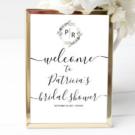 Välkomstskyltskavla för Monogram Möhippa Poster