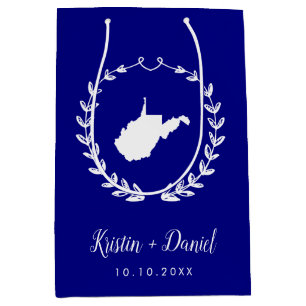 Välkomstsvag för marinblå Väster Virginia Karta Br