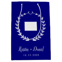 Välkomstsvag för marinblå Wyoming Karta Bröllop