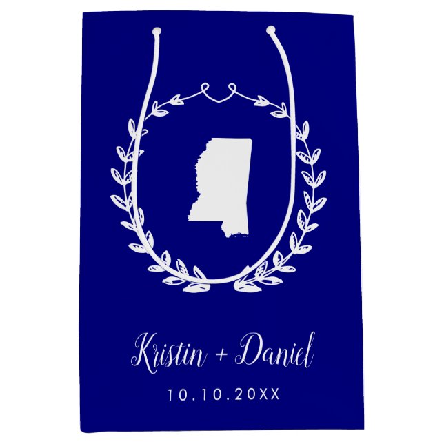 Välkomstsvakt för marinblå Mississippi Karta Bröll (Framsidan)