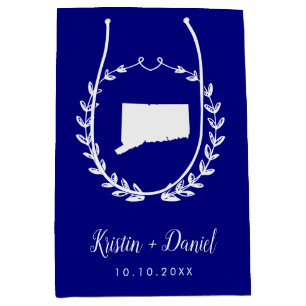 Välkomstsviten Karta Bröllop vid marinblå anslutni
