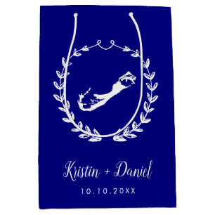 Välkomstsviten Navy Blue Bermuda Karta Bröllop