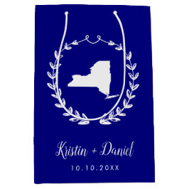Välkomstsviten Navy Blue New York Karta Bröllop
