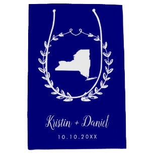 Välkomstsviten Navy Blue New York Karta Bröllop