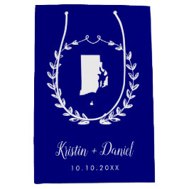 Välkomstsviten Navy Blue Rhode island Karta Bröllo