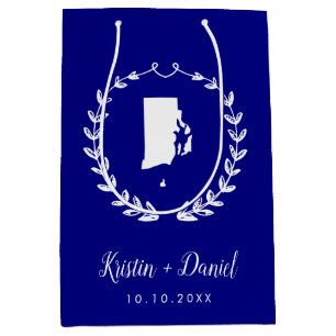 Välkomstsviten Navy Blue Rhode island Karta Bröllo