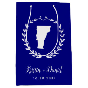 Välkomstsviten Navy Blue Vermont Karta Bröllop