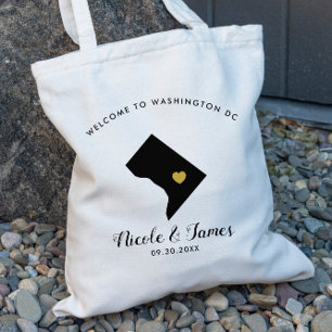 Välkomsttagandeskylt för Washington DC Destination Tygkasse