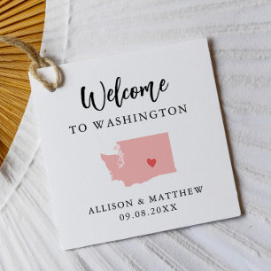 Välkomsttagaren Färg Washington State Bröllop Gåvor Etiketter