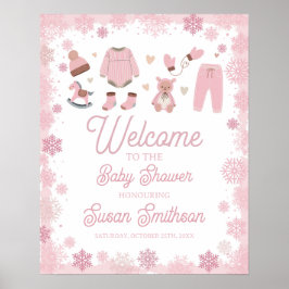 Välkomsttagaren Poster Rosa Snö Winter