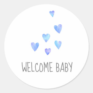 Välkomsttagaren Välkomsttagaren Baby Shower Sticke Runt Klistermärke