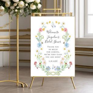 Välkomsttagaren Wildblommes vattenfärgsprogram, ba Poster