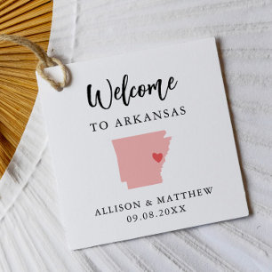 Välkomsttaggen Färg Arkansas Bröllop Gåvor Etiketter