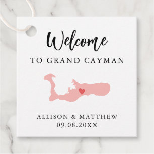 Välkomsttaggen Färg Grand Cayman Bröllop Gåvor Etiketter
