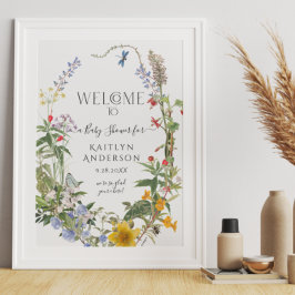 Välkomsttagningsprogram för Wildblommor Watercolor Poster